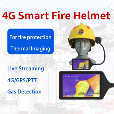lính cứu hỏa Mũ bảo hiểm gắn Camera IP66 10 Mét Hệ điều hành có thể nhìn thấy Android 8.1