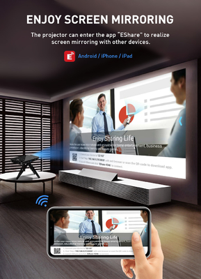 Máy chiếu video di động LCD Kích thước hình ảnh 30-120 inch cho màn hình rạp hát tại nhà