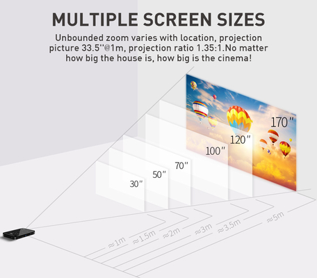 Máy chiếu di động mini 30-120 inch dành cho rạp hát tại nhà và phim ngoài trời