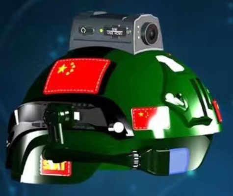 Bảo mật 4G Mũ bảo hiểm chiến thuật quân sự Camera ống kính kép 1080P Phát trực tiếp thực
