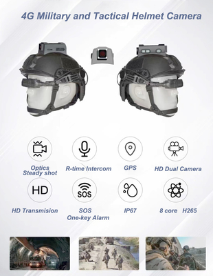 Máy ảnh mũ cứng chống nước IP67 cung cấp video động thời gian thực đa góc