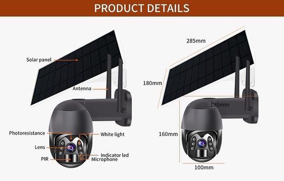Máy ảnh gia đình thông minh Mini 4G Camera Camera an ninh trực tuyến Sạc năng lượng mặt trời được xây dựng trong pin lithium