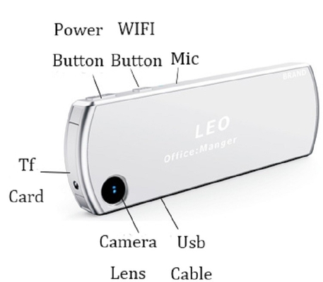 Ap Wifi 256G Máy ảnh mặc cơ thể Mini 120° Thể hình Hd Badge Wearable