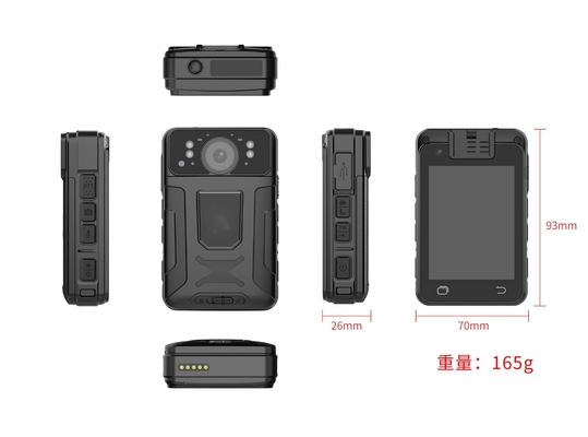Máy ảnh mặc cơ thể 1080P 4G trên 15 giờ Thời gian ghi âm Mp4 Với H.264/ H.265 Bodycam
