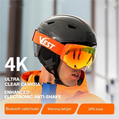 Máy ảnh mũ ski 4K độ nét cao chống rung Bluetooth Giảm tiếng ồn gọi