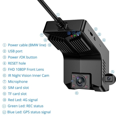 Sos App Control 4G Dashcam và GPS ADAS/DSM/BSD/PCW 4G DVR di động