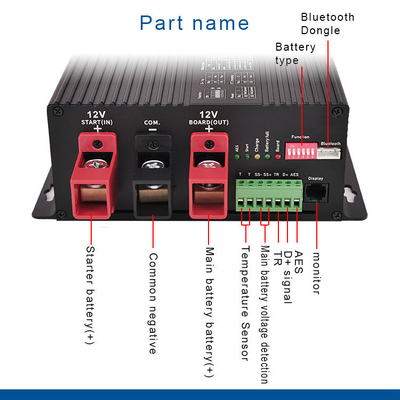 Sạc pin DC Sạc pin 30A Bluetooth 390W Pvmax cho giải pháp pin chính 12V