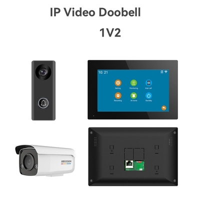 Tất cả màu đen WIFI Video chuông cửa với 166 ° góc nhìn rộng ghi thẻ SD và phát hiện chuyển động