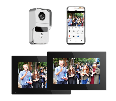 Tất cả màu đen WIFI Video chuông cửa với 166 ° góc nhìn rộng ghi thẻ SD và phát hiện chuyển động