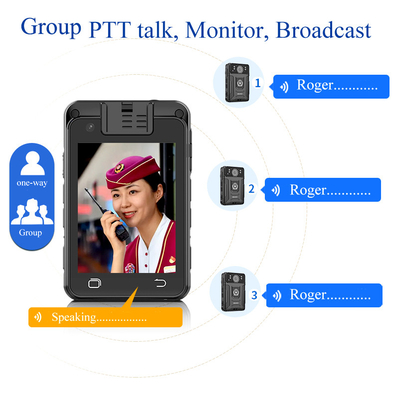 AI Nhận dạng khuôn mặt Cảnh sát Camera cơ thể 2 Way Talk Night Vision Hệ thống Android