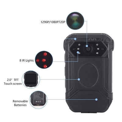 Cảnh sát 4G Wearable HD Body Camera vệ sĩ camera DVR cá nhân