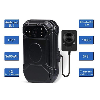 Cảnh sát 4G Wearable HD Body Camera vệ sĩ camera DVR cá nhân