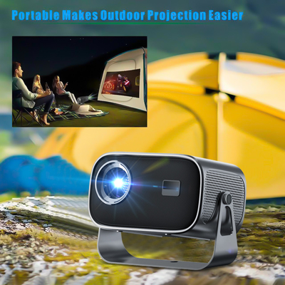 BT 5.0 Bluetooth Mini Portable Projector With Multi Angle Adjustment Keystone Correction And LED Light Source Display Chip (Mini máy chiếu di động Bluetooth 5.0 với điều chỉnh đa góc, điều chỉnh chính và chip hiển thị nguồn ánh sáng LED)