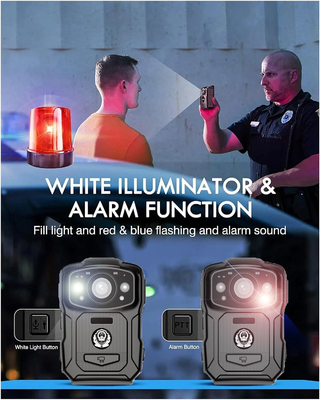 Độ phân giải 4K IP68 Wifi Camera đeo cơ thể H.264/H.265 Mã hóa video với NFC và Hệ thống Android 10