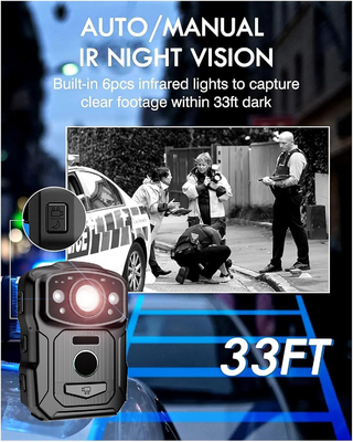 Độ phân giải 4K IP68 Wifi Camera đeo cơ thể H.264/H.265 Mã hóa video với NFC và Hệ thống Android 10
