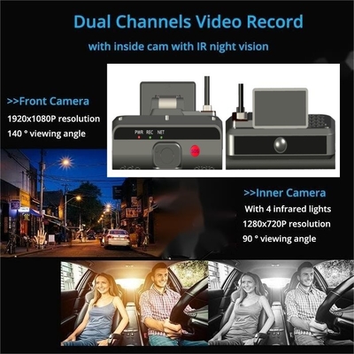 Hộp đen 2K HD 4 kênh AI Dashcam Xe DVR với ADAS DSM 4G SOS GPS