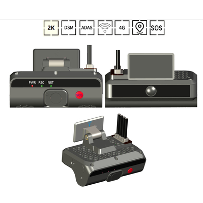4G Dashboard Camera kép AI ADAS DMS Nhận dạng khuôn mặt tài xế với nén video H.264/H.265