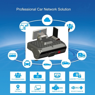 4G Dashboard Camera kép AI ADAS DMS Nhận dạng khuôn mặt tài xế với nén video H.264/H.265