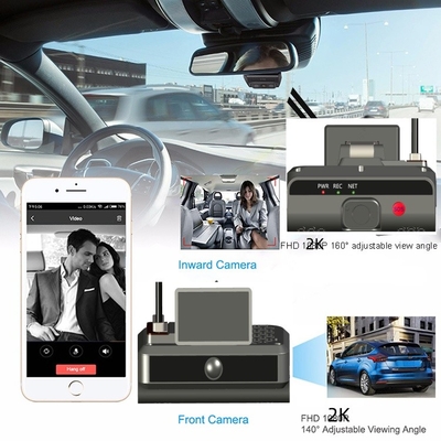 4G Dashboard Camera kép AI ADAS DMS Nhận dạng khuôn mặt tài xế với nén video H.264/H.265