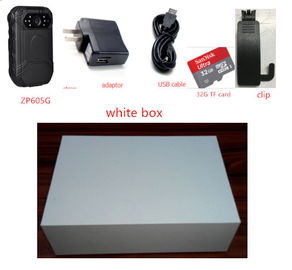 Ống kính hồng ngoại 4G Camera đeo tay cảnh sát, Camera an ninh tầm nhìn ban đêm Phát hiện chuyển động