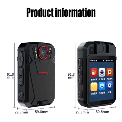 4G Wifi Bodycam Hệ thống Android màn hình cảm ứng 2,4 inch ONVIF RSTP