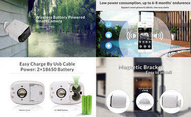 Camera an ninh không dây Wifi được cung cấp pin Hỗ trợ độ phân giải HD 960P Tầm nhìn ban đêm
