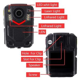 1296P Police Worn Cameras với Audio Video Photo Recording Màn hình 2 inch