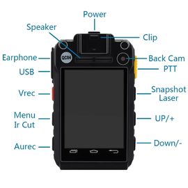 Cảnh sát Android 4G Nên đeo Máy ảnh Bỏ túi Video Body Tầm nhìn Ban đêm Đối với Dân thường