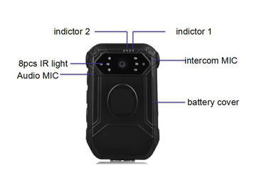 Máy ảnh đeo cảnh sát 10 giờ quay video IP65 DVR chống thấm nước