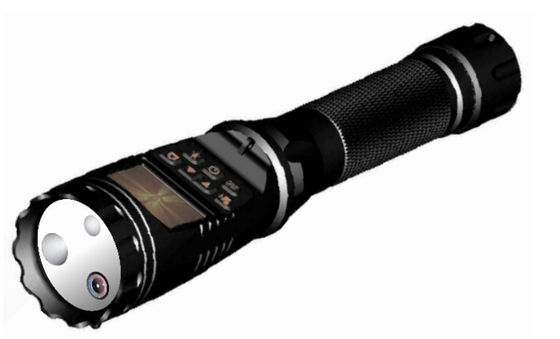 Máy ảnh đeo tay cầm tay có đèn pin DVR LED 30M Máy ảnh cơ thể cảnh sát