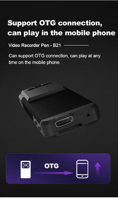 Bộ nhớ 256GB 1050MAh Camera thân cảnh sát IP67 Tầm nhìn ban đêm