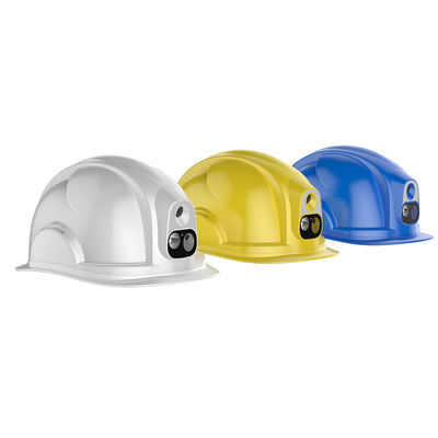 Máy ảnh Mũ bảo hiểm an toàn màu vàng ABS Sử dụng rộng rãi trong ngành khai thác xe máy Ngành xây dựng điện Màu xanh răng SOS 3G 4G Wifi