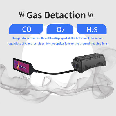 Máy ảnh mũ bảo hiểm đo nhiệt thông minh 4G Phát hiện đa khí Bluetooth 4.0 Đèn LED GPS