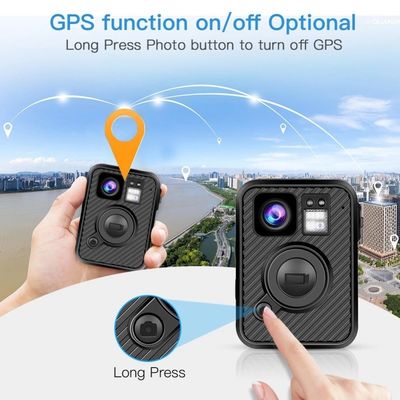 H.264 MP4 MPEG4 CMOS Police Worn Cameras Chống nước IP67 0.91 "LCD
