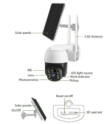 Camera an ninh 1080P Tuya 10m IR PTZ FCC H265 PTZ Camera mái vòm