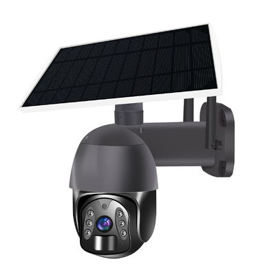 Bảng điều khiển năng lượng mặt trời WIFI PIR ngoài trời Camera an ninh mái vòm PTZ H265 Tuya HD