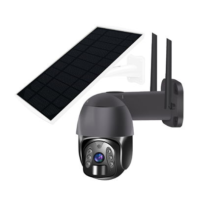 Bảng điều khiển năng lượng mặt trời WIFI PIR ngoài trời Camera an ninh mái vòm PTZ H265 Tuya HD
