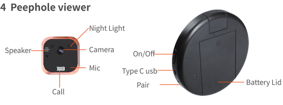 Chuông cửa video WIFI 2.4GHz Chuông cửa màn hình LCD có độ phân giải cao 7 inch