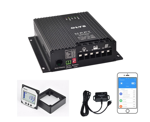 Bộ điều khiển sạc năng lượng mặt trời 430W MPPT Bộ sạc pin DC Bảng điều khiển năng lượng mặt trời tối đa 50V
