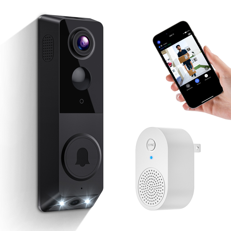 Hỗ trợ IR Night Vision Cúp cửa camera kép với giao tiếp âm thanh hai chiều và nhận dạng con người AI nhạy cảm với ánh sáng