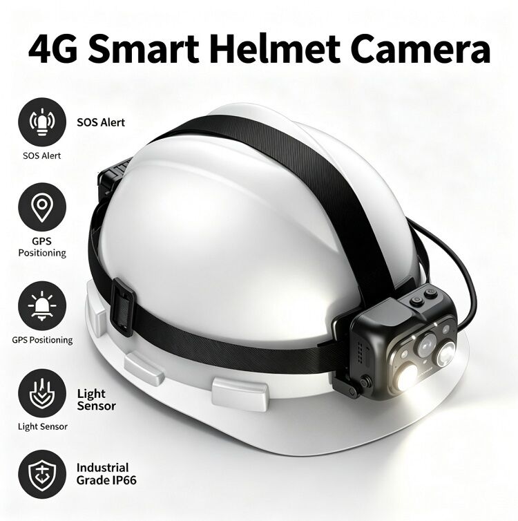 Máy ảnh mũ bảo vệ có màn hình cảm ứng IPS 2 inch và Máy ảnh chính nhìn vào ban đêm vì hình ảnh cao cấp