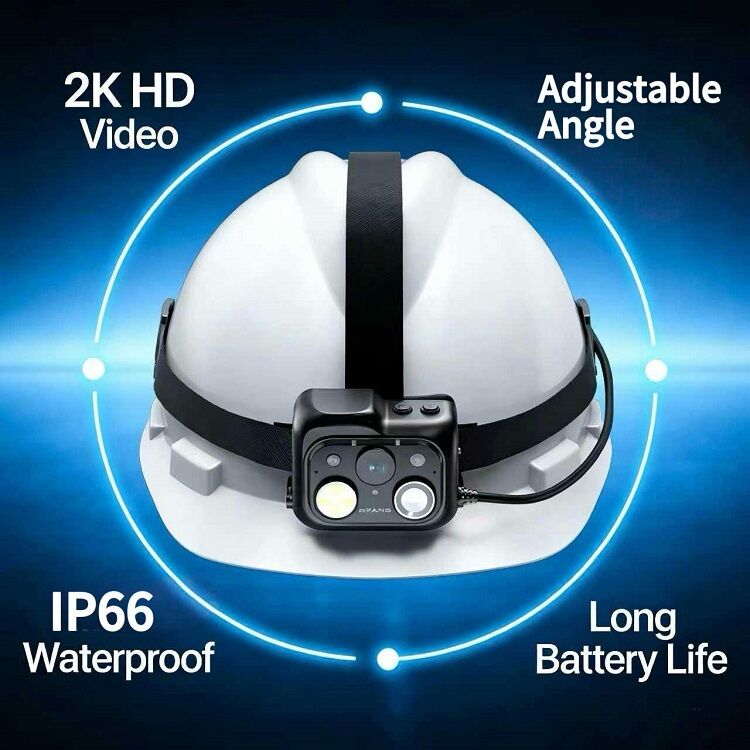 Máy ảnh mũ bảo vệ có tính năng thẻ SIM Nano TF Khả năng lưu trữ thẻ đèn LED và hỗ trợ cluster PTT Intercom và thuật toán AI