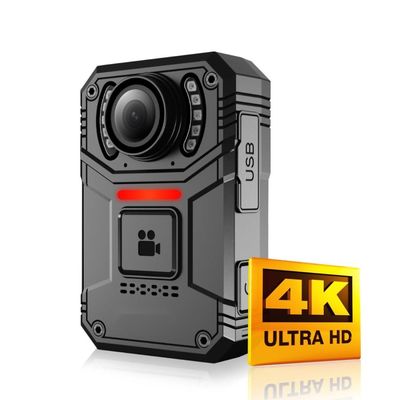 4K HD Cảnh sát an ninh Bodycams 2500 Mah pin và màn hình 2 inch