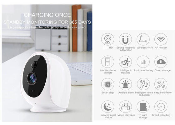 Hi3518E SoC PIR Sensor 3IR LED Camera an ninh Wifi 3400mA